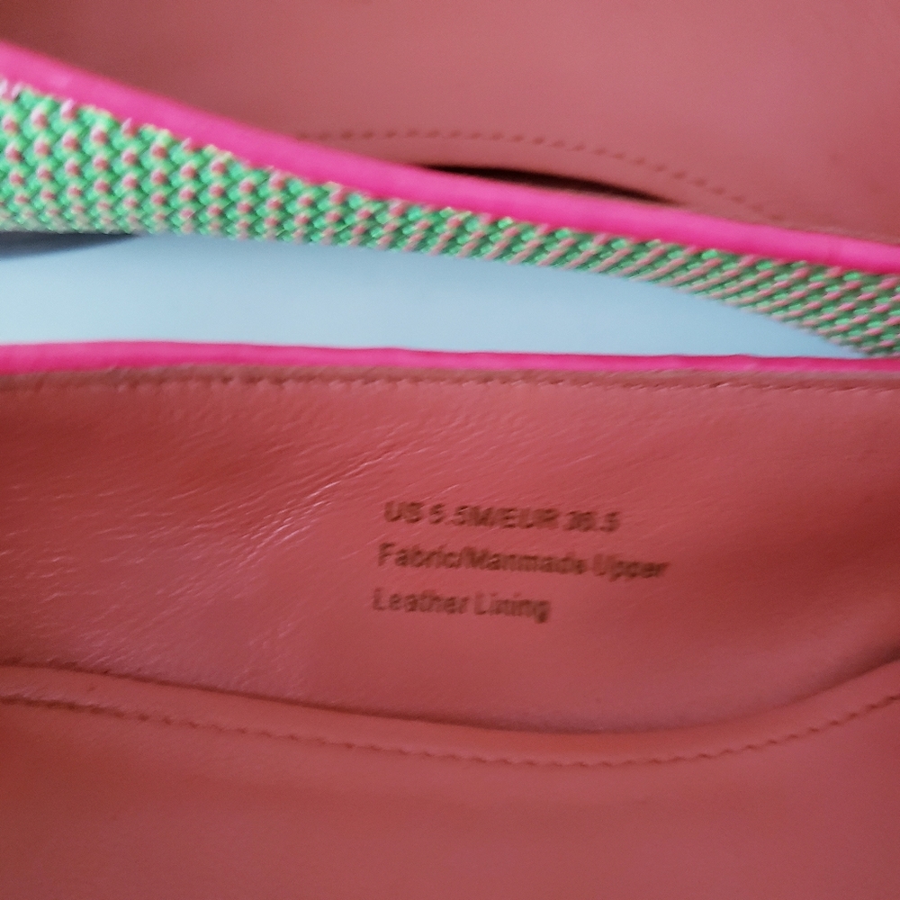 Vintage Via Spiga Green and Pink Flats - Picture 11 of 15